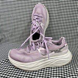 Salomon Aero Glide Road Running Workout Shoes Lavender Purple Women's Size 8